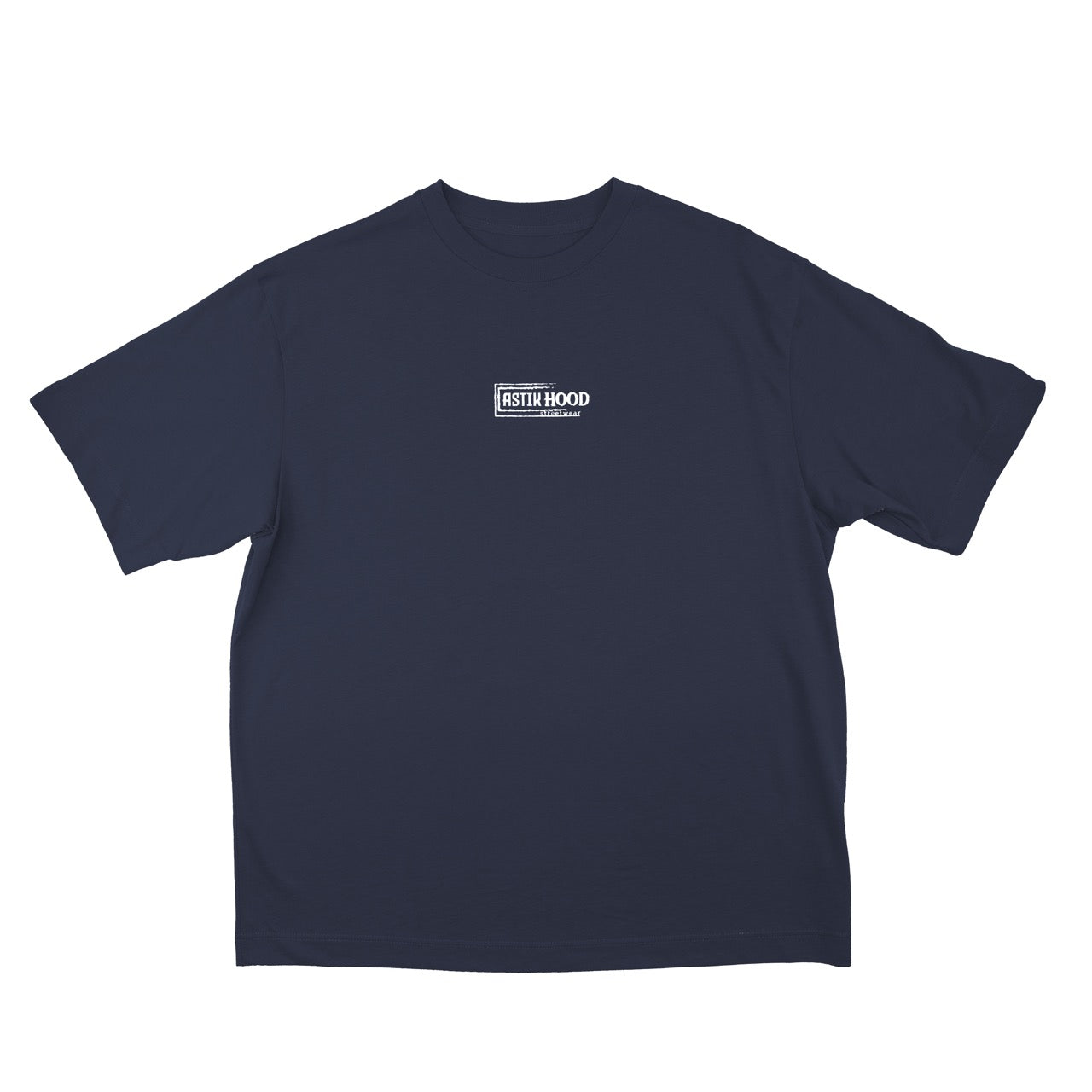 T-Shirt - minimal white on navy