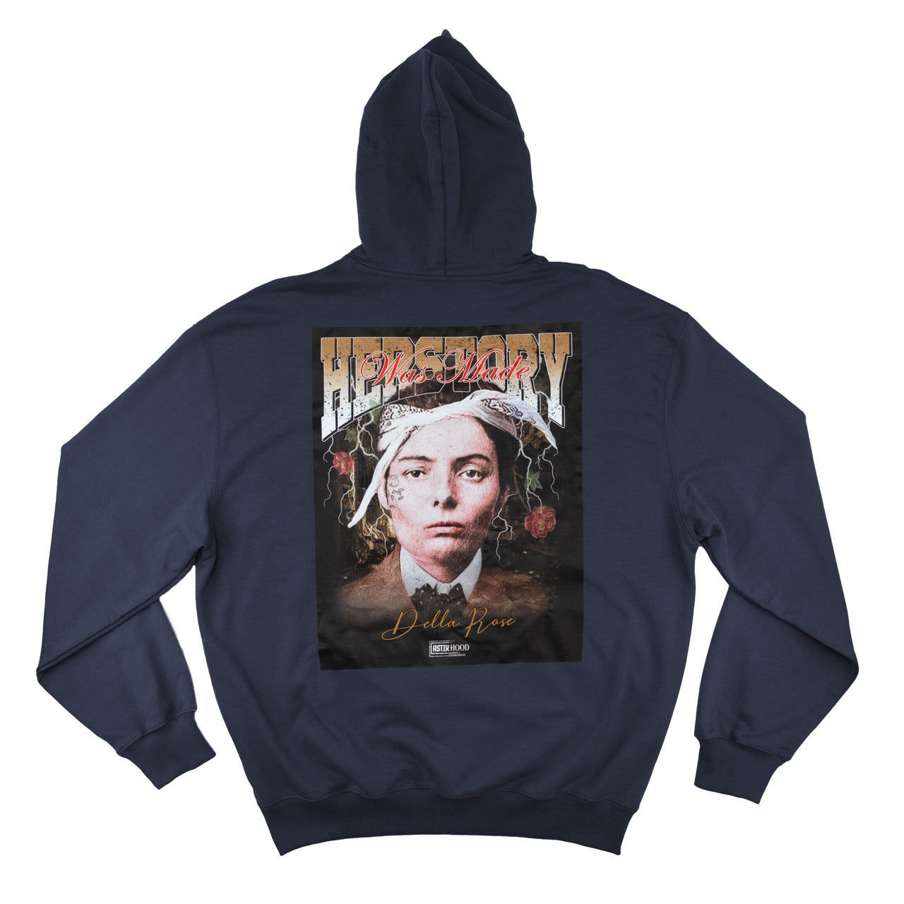 Hoodie - Della Rose on navy