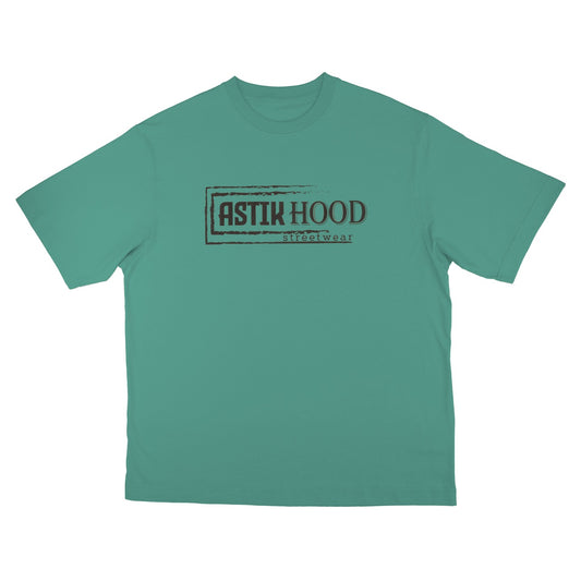 T-Shirt - Statement black on mint