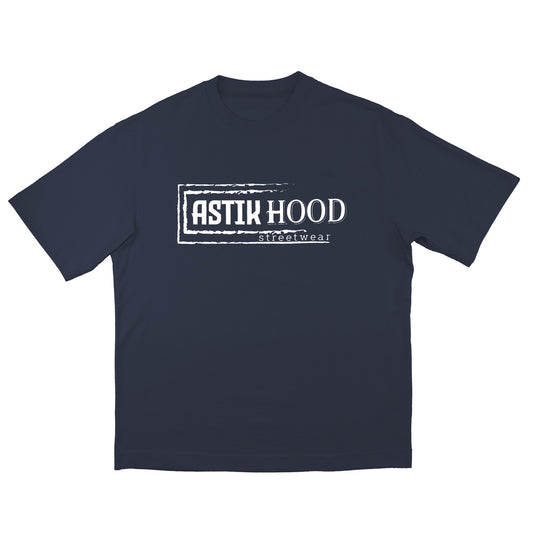 T-Shirt - Statement white on navy