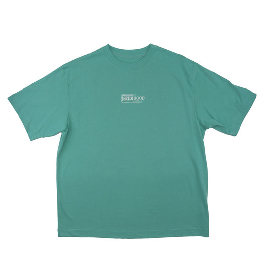 T-Shirt - minimal white on mint