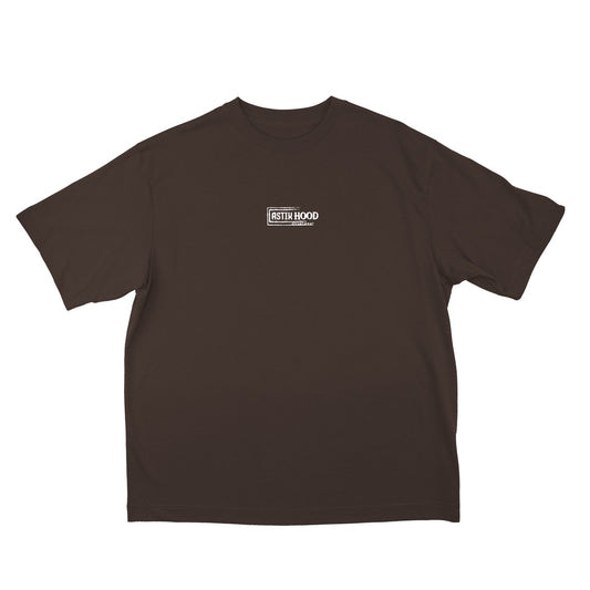T-Shirt - minimal white on chocolate