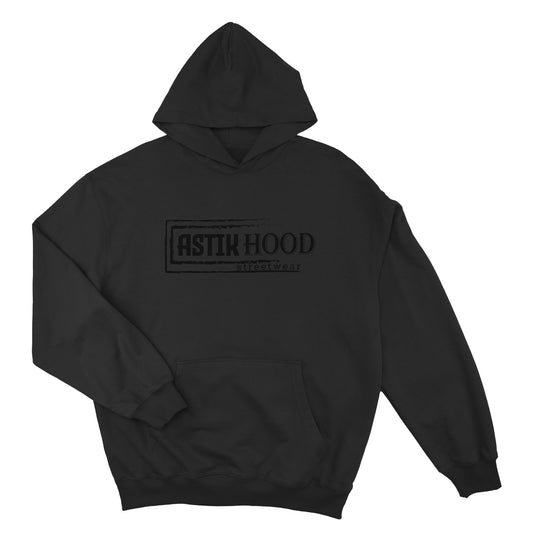 Hoodie - Statement black on black