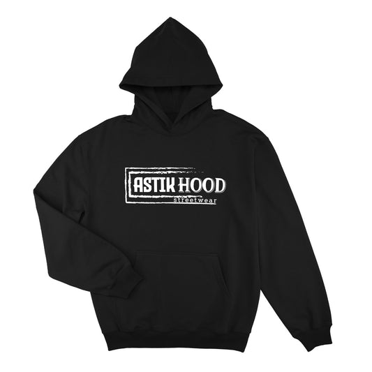 Hoodie - Statement white on black