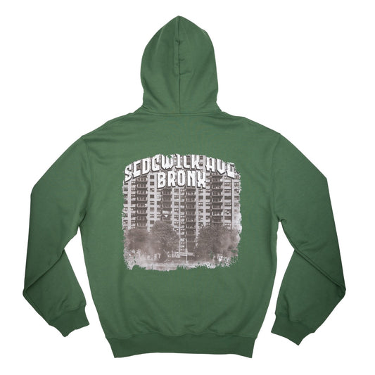 Hoodie - Bronx on emerald